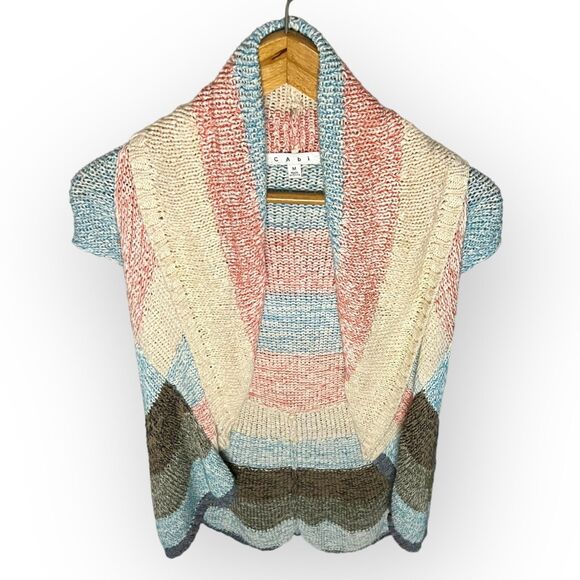 CAbi Line Up Open Front Circle Vest, Cardigan, Shrug, Sweater Size M Style 216 - Picture 13 of 13